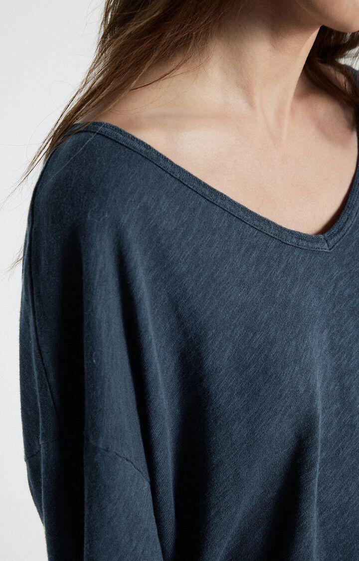 American Vintage T-shirt Femme Sonoma - NAVY BLUE VINTAGE 48 Manches Longues Bleu - E25
