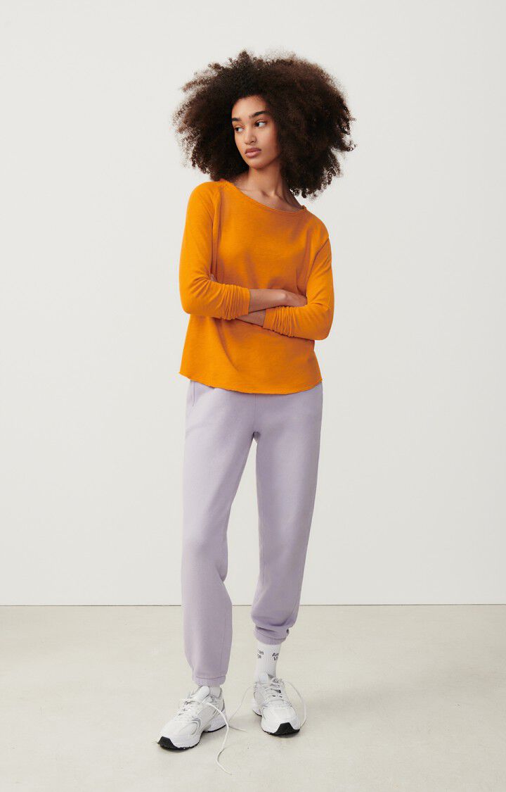 American Vintage T-shirt Femme Sonoma - NECTARINE VINTAGE 70 Manches Longues Orange - H23