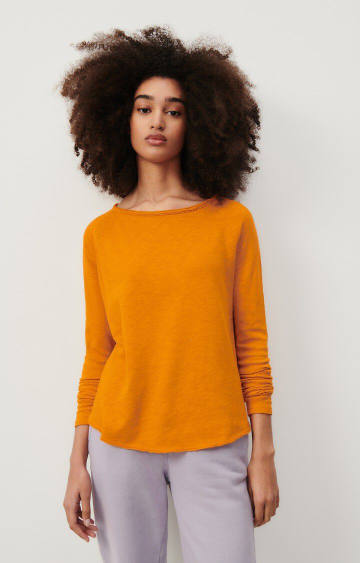 american vintage T-shirt femme Sonoma - NECTARINE VINTAGE 70 Manches longues Orange - H23
