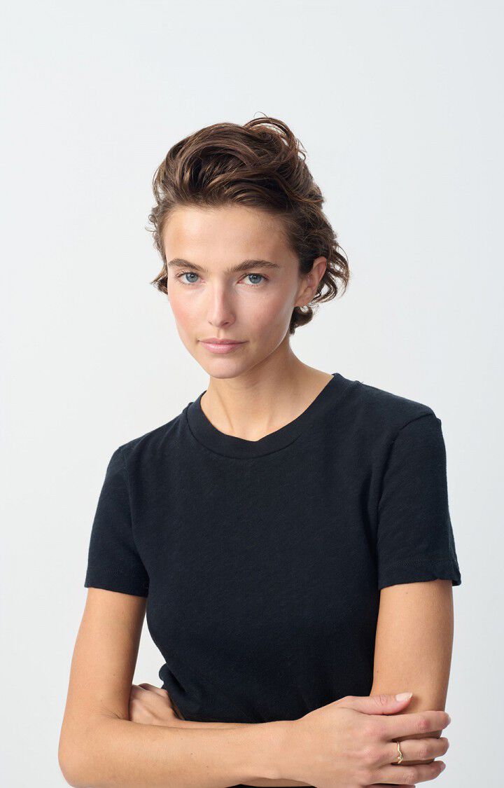 american vintage T-shirt femme Sonoma - NOIR 17 Manches courtes Noir - E25