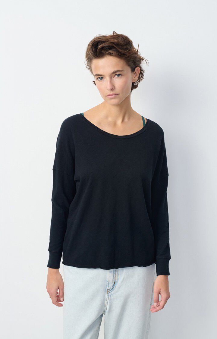 american vintage T-shirt femme Sonoma - NOIR 48 Manches longues Noir - E25