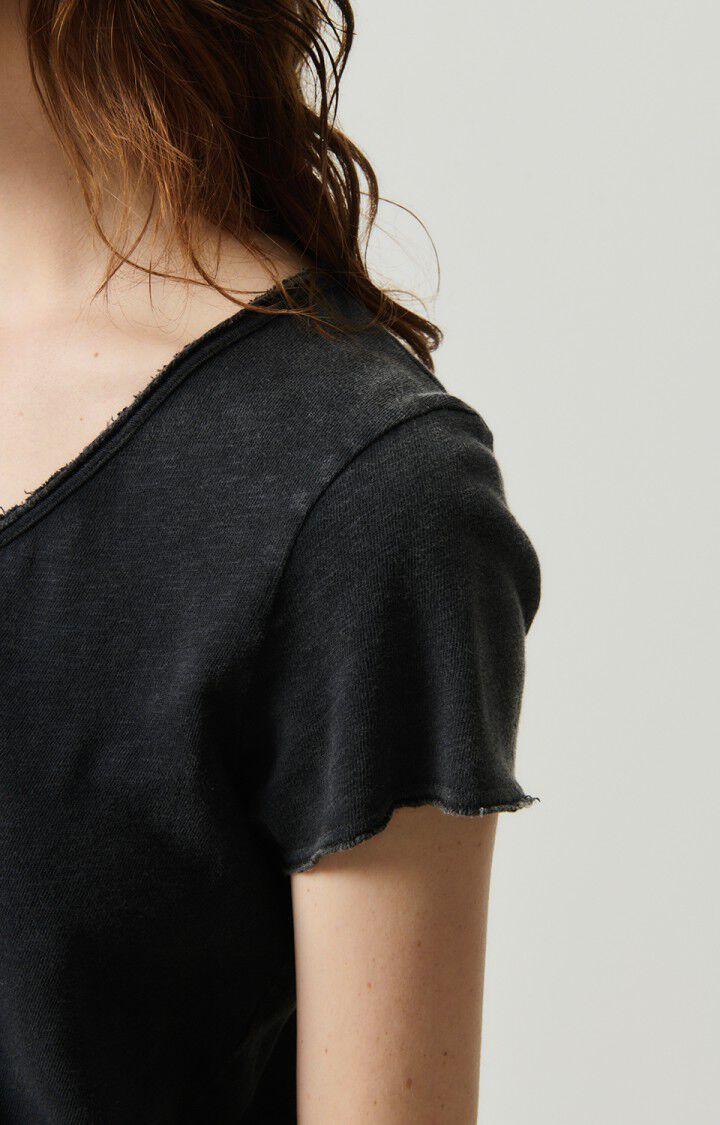 American Vintage T-shirt Femme Sonoma - NOIR VINTAGE 14 Manches Courtes Noir - E25