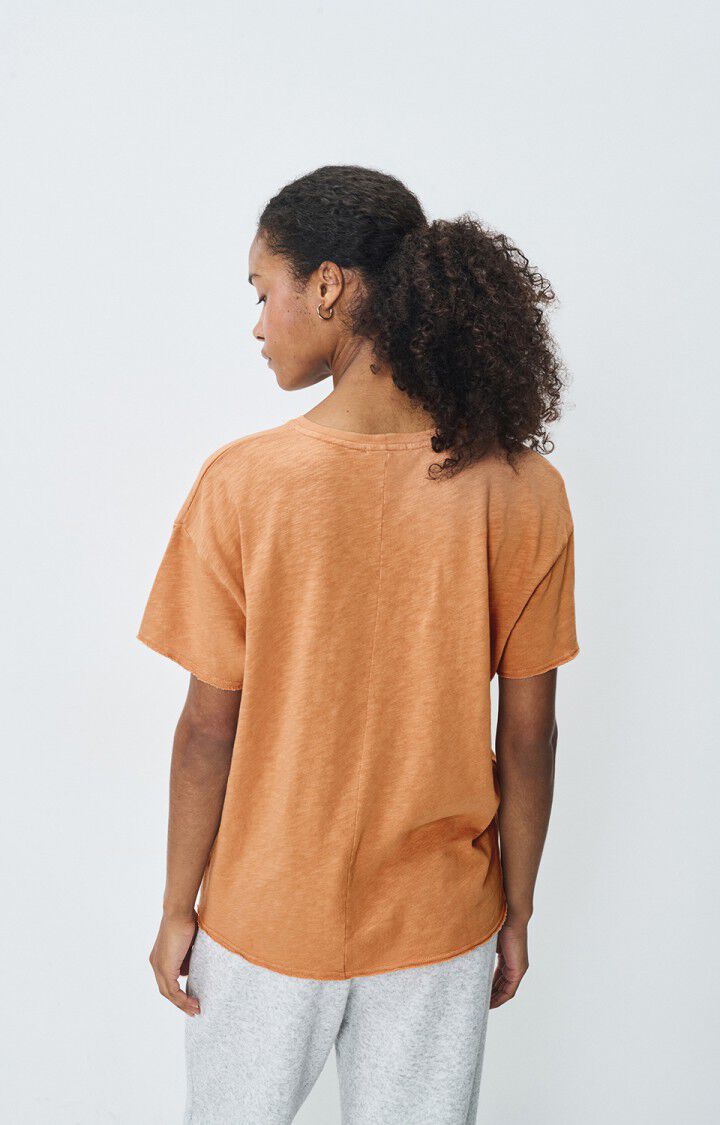 American Vintage T-shirt Femme Sonoma - NOISETIER VINTAGE 14 Manches Courtes Marron - E25