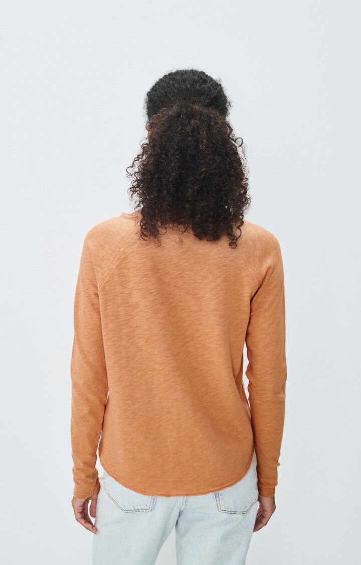 American Vintage T-shirt Femme Sonoma - NOISETIER VINTAGE 70 Manches Longues Marron - E25