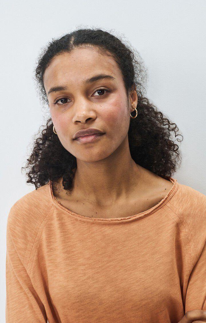 American Vintage T-shirt Femme Sonoma - NOISETIER VINTAGE 70 Manches Longues Marron - E25