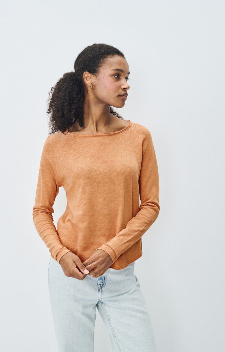 american vintage T-shirt femme Sonoma - NOISETIER VINTAGE 70 Manches longues Marron - E25