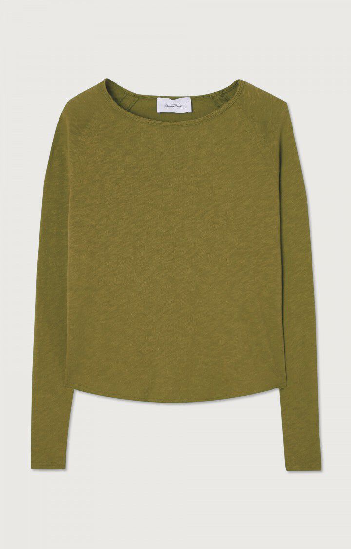 american vintage T-shirt femme Sonoma - OLIVE VINTAGE 70 Manches longues Vert - H22B