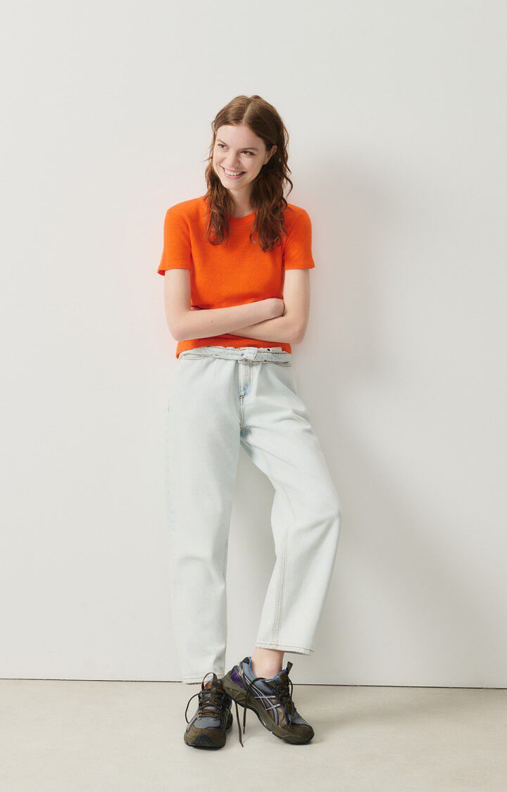 American Vintage T-shirt Femme Sonoma - ORANGE VINTAGE 17 Manches Courtes Orange - H24