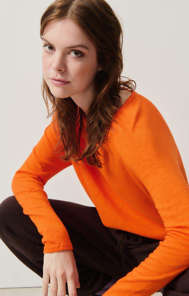 American Vintage T-shirt Femme Sonoma - ORANGE VINTAGE 70 Manches Longues Orange - H24