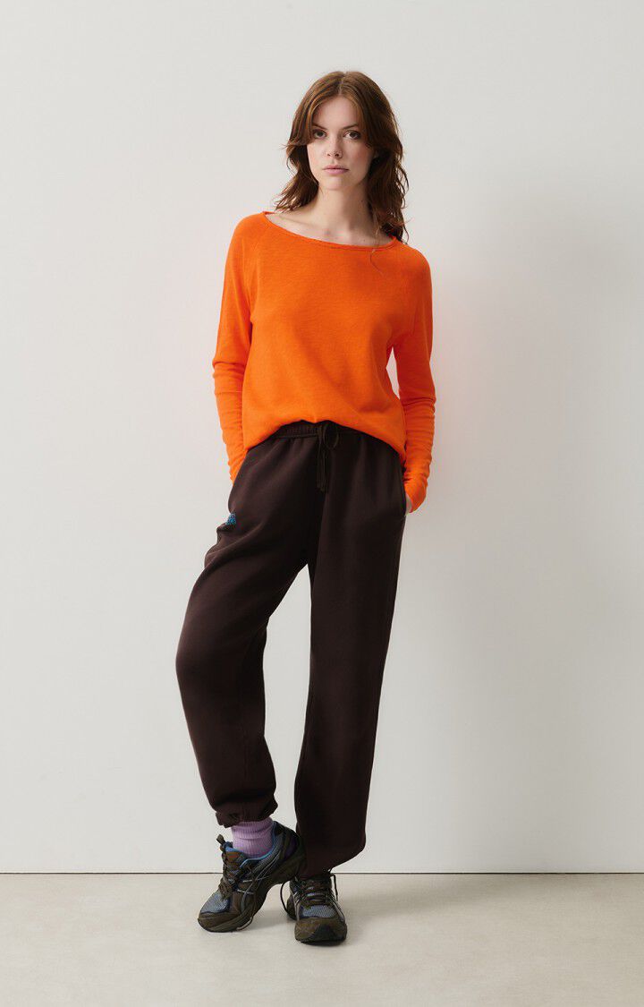 American Vintage T-shirt Femme Sonoma - ORANGE VINTAGE 70 Manches Longues Orange - H24
