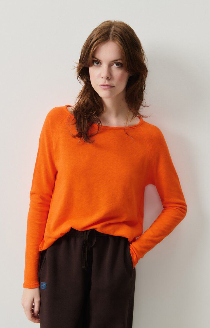 american vintage T-shirt femme Sonoma - ORANGE VINTAGE 70 Manches longues Orange - H24