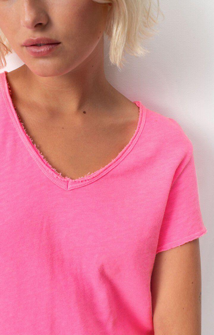 American Vintage T-shirt Femme Sonoma - PINK ACID FLUO 14 Manches Courtes Rose - E25