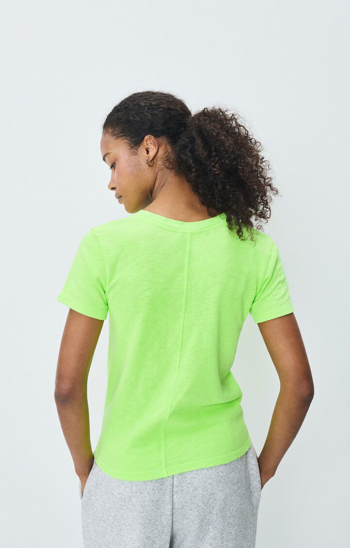American Vintage T-shirt Femme Sonoma - POMME FLUO 17 Manches Courtes Vert - E25