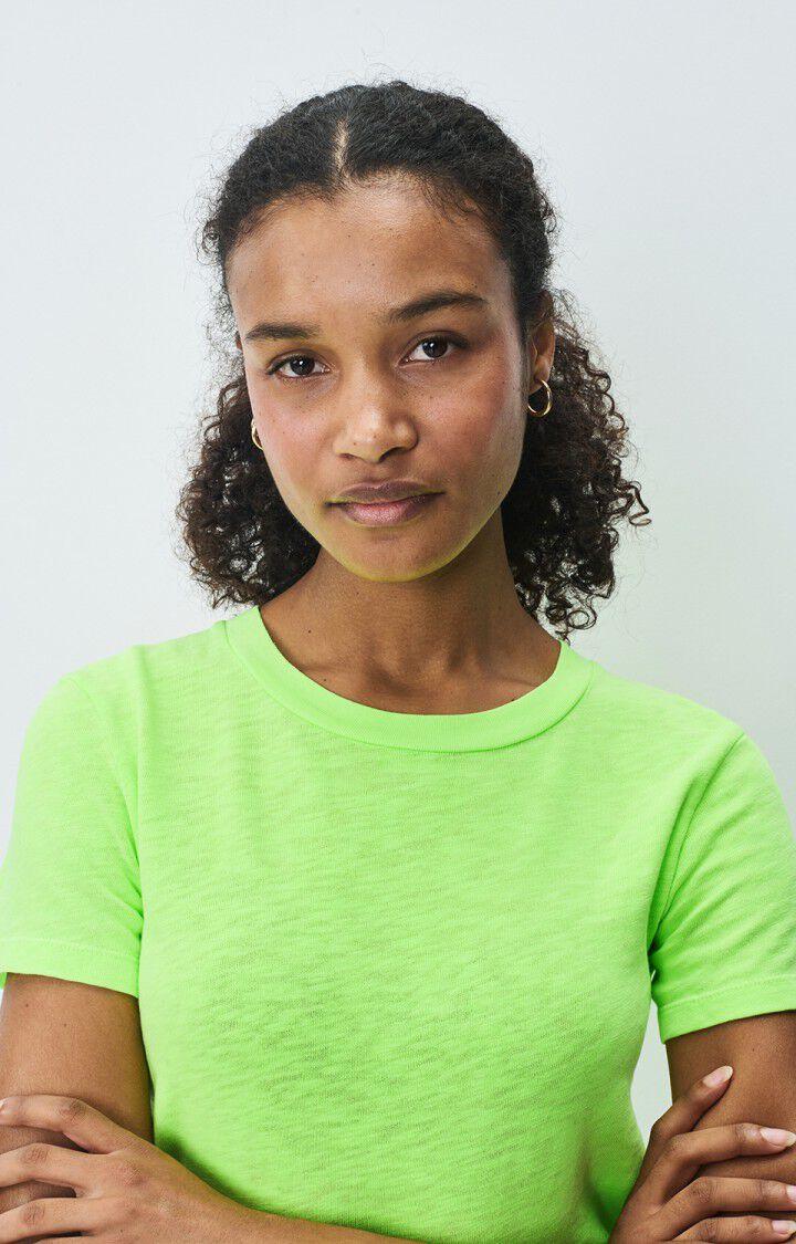 American Vintage T-shirt Femme Sonoma - POMME FLUO 17 Manches Courtes Vert - E25