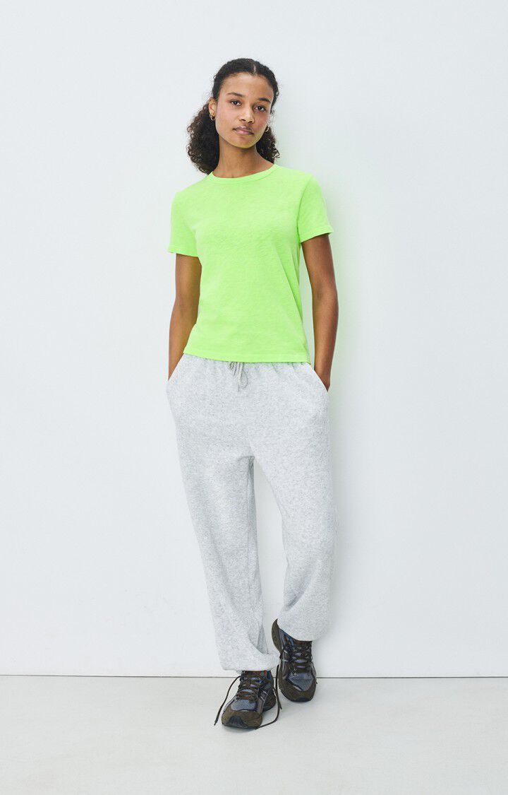 American Vintage T-shirt Femme Sonoma - POMME FLUO 17 Manches Courtes Vert - E25