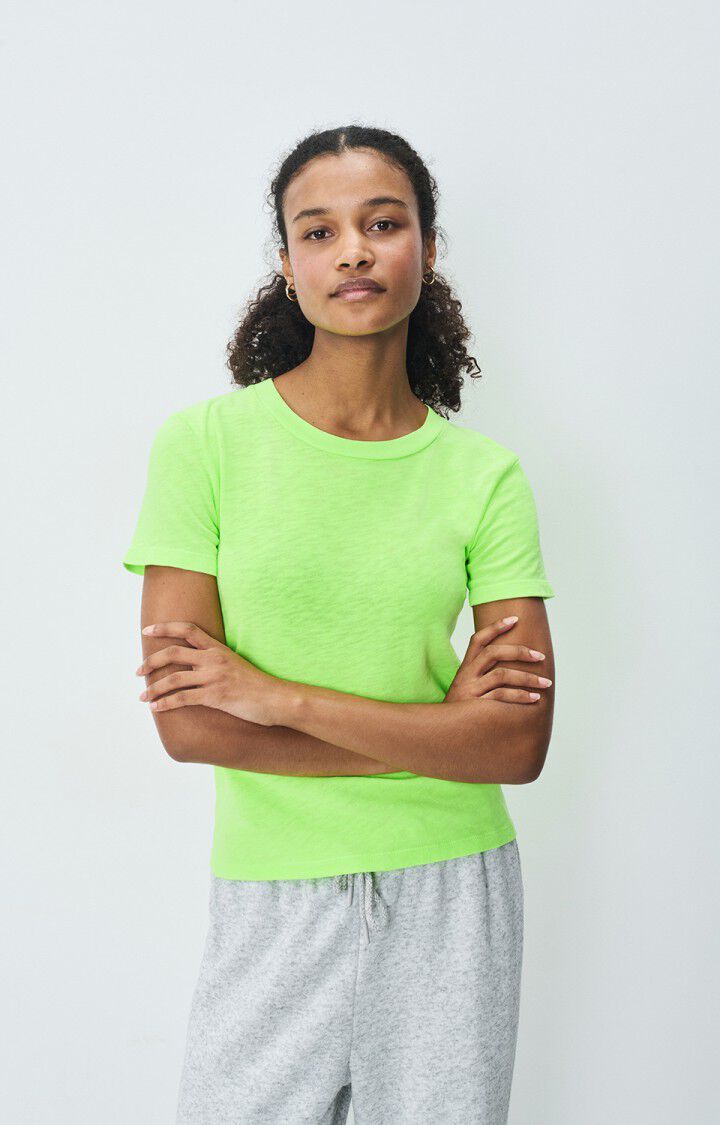 american vintage T-shirt femme Sonoma - POMME FLUO 17 Manches courtes Vert - E25