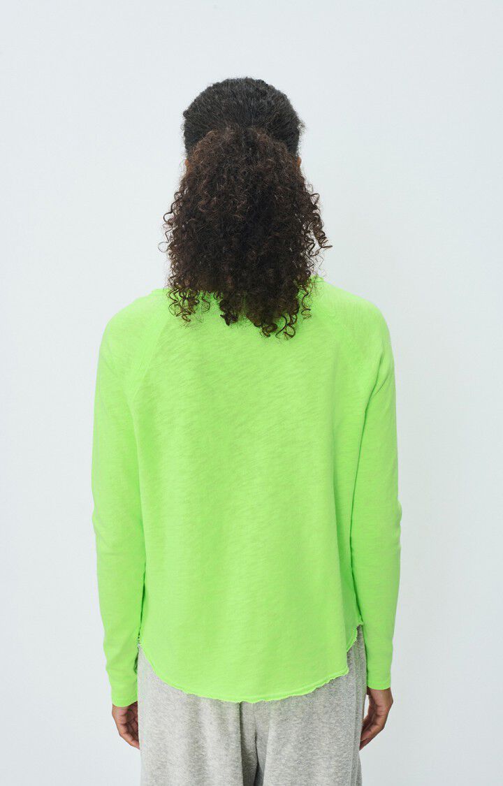 American Vintage T-shirt Femme Sonoma - POMME FLUO 70 Manches Longues Vert - E25