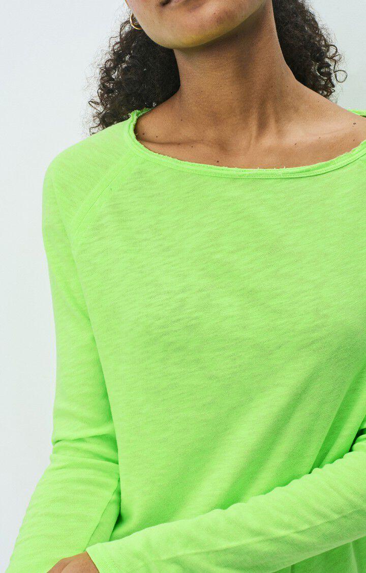 American Vintage T-shirt Femme Sonoma - POMME FLUO 70 Manches Longues Vert - E25