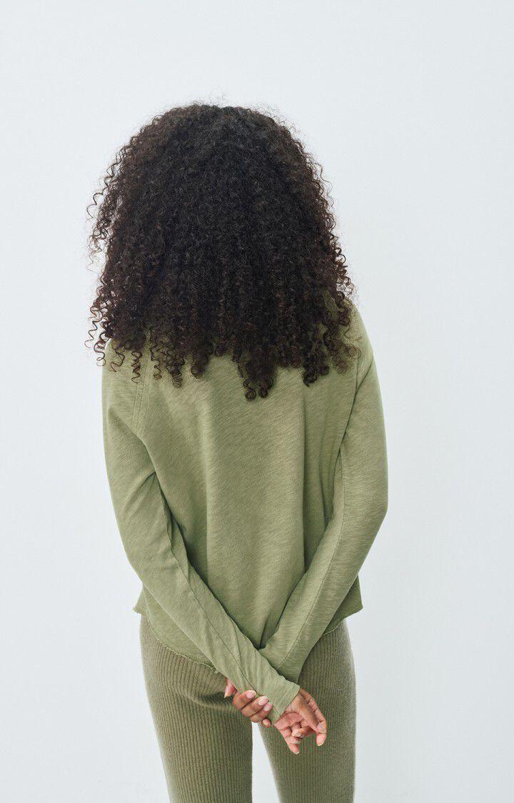 American Vintage T-shirt Femme Sonoma - RIVE VINTAGE 70 Manches Longues Vert - E25