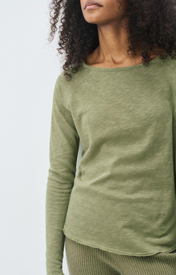 American Vintage T-shirt Femme Sonoma - RIVE VINTAGE 70 Manches Longues Vert - E25
