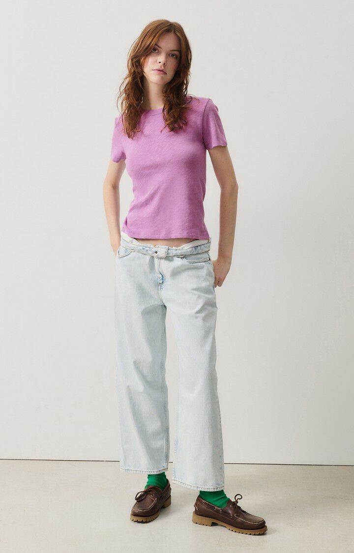American Vintage T-shirt Femme Sonoma - ROSE INDIEN VINTAGE 17 Manches Courtes Violet - H24