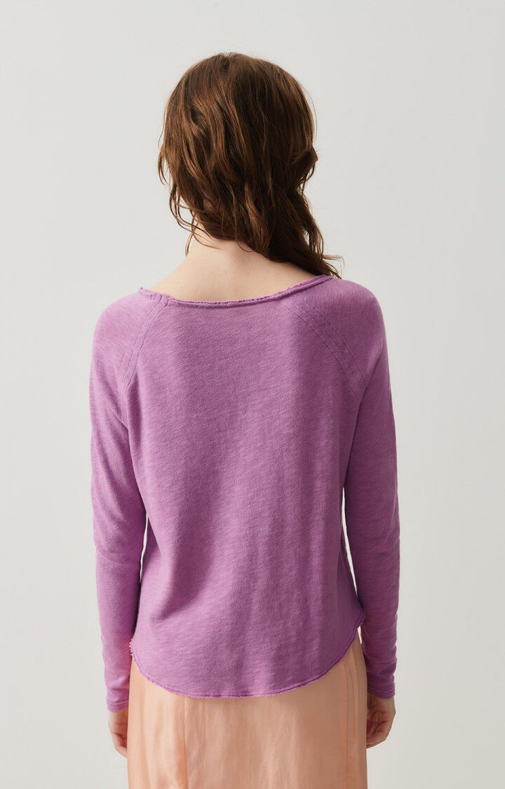 American Vintage T-shirt Femme Sonoma - ROSE INDIEN VINTAGE 70 Manches Longues Violet - H24