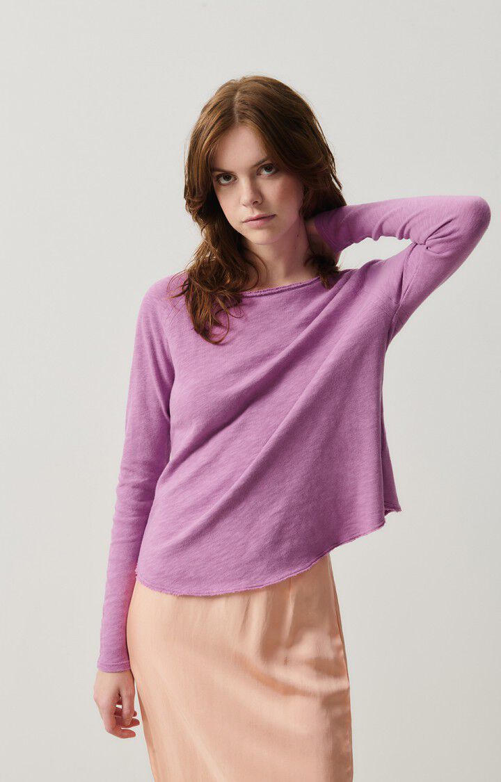 american vintage T-shirt femme Sonoma - ROSE INDIEN VINTAGE 70 Manches longues Violet - H24