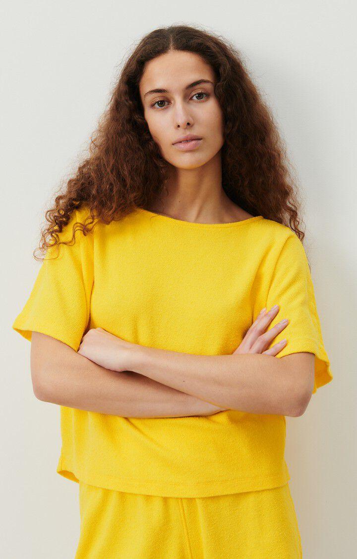 american vintage T-shirt femme Sotto - POLLEN 28 Manches courtes Jaune - E24