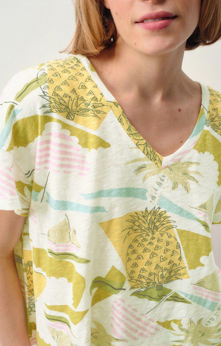 American Vintage T-shirt Femme Sully - GINA MAXI 10 Manches Courtes Blanc - E24