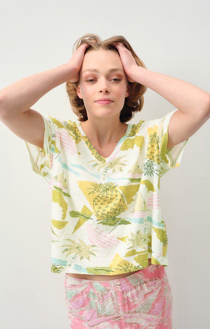 american vintage T-shirt femme Sully - GINA MAXI 10 Manches courtes Blanc - E24