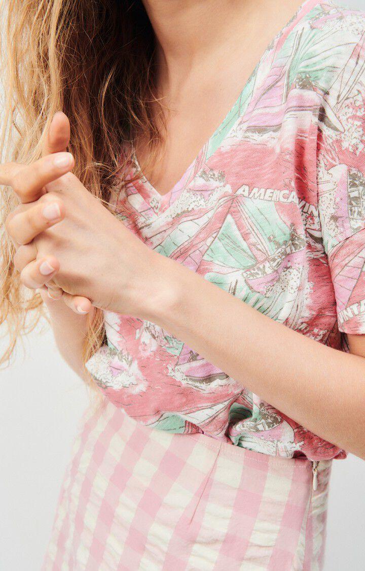 American Vintage T-shirt Femme Sully - MOLLY 10 Manches Courtes Rose - E24