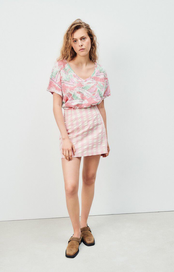 American Vintage T-shirt Femme Sully - MOLLY 10 Manches Courtes Rose - E24