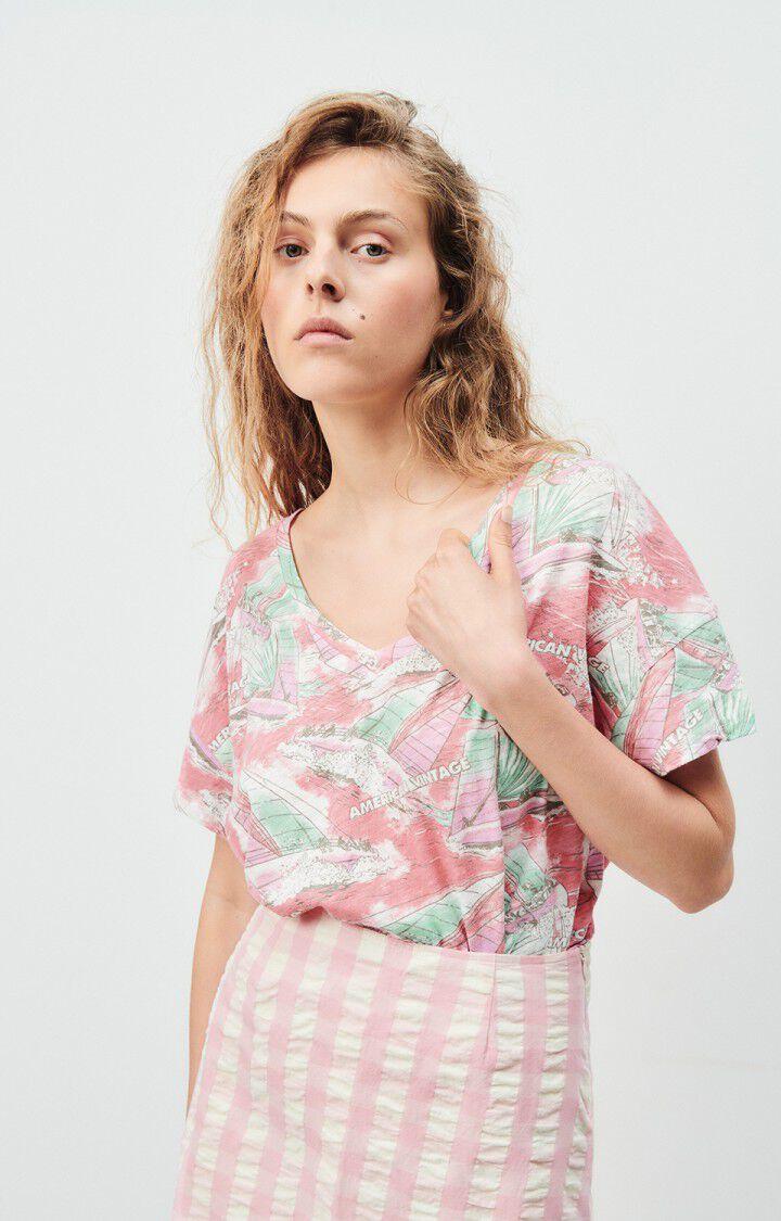 american vintage T-shirt femme Sully - MOLLY 10 Manches courtes Rose - E24