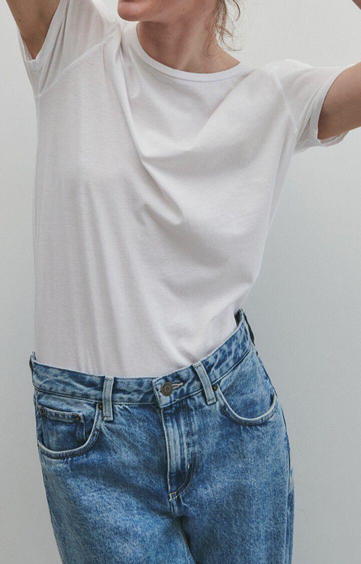 american vintage T-shirt femme Vegiflower - BLANC 17 Manches courtes Blanc - E24