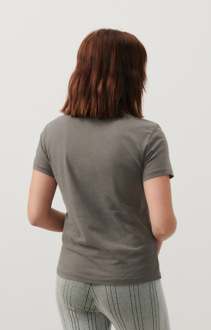 American Vintage T-shirt Femme Vegiflower - METAL 17 Manches Courtes Gris - E24