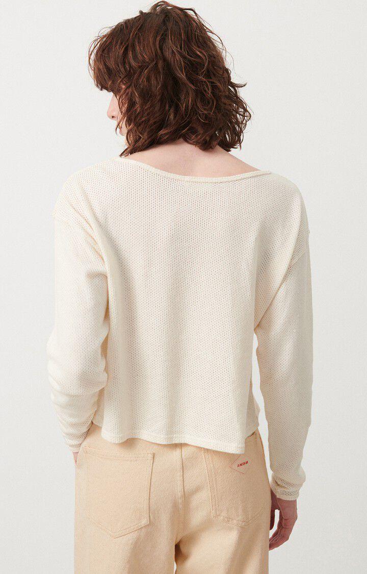 American Vintage T-shirt Femme Vifabeach - ECRU 54 Manches Longues Beige - E24