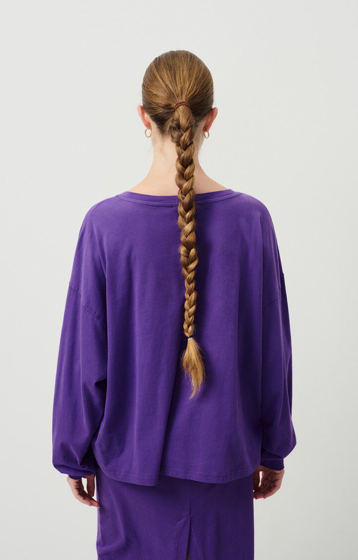 American Vintage T-shirt Femme Vupaville - AUBERGINE 52 Manches Longues Violet - H24