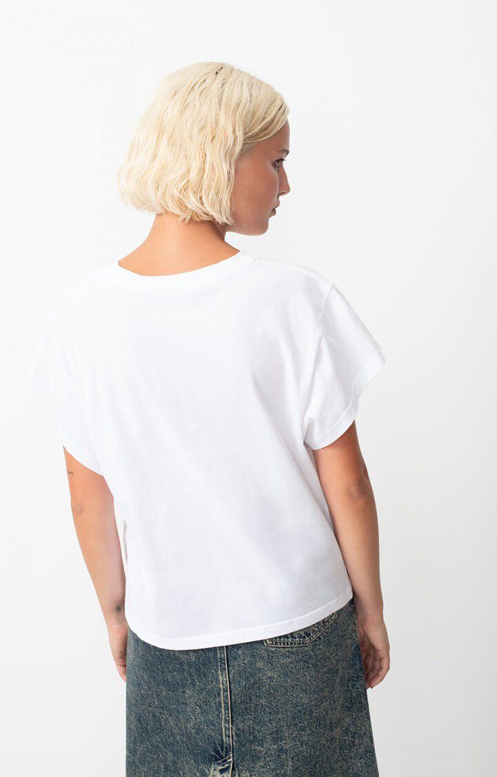 American Vintage T-shirt Femme Vupaville - BLANC 13 Manches Courtes Blanc - H24