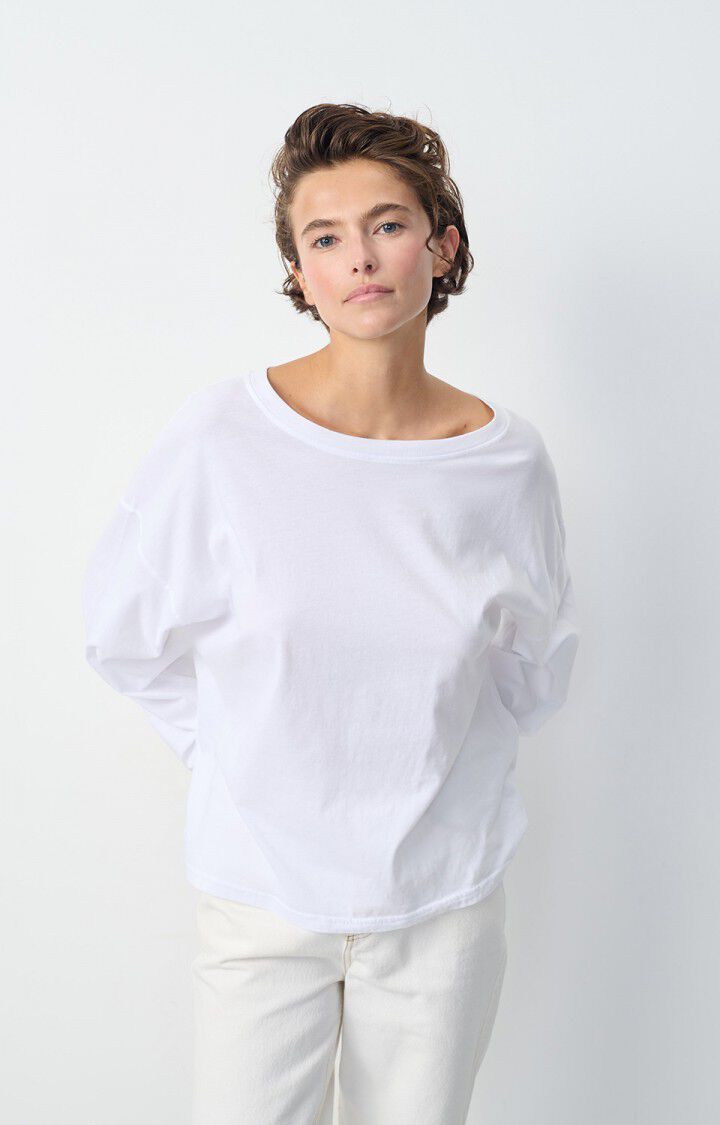 american vintage T-shirt femme Vupaville - BLANC 52 Manches longues Blanc - H24