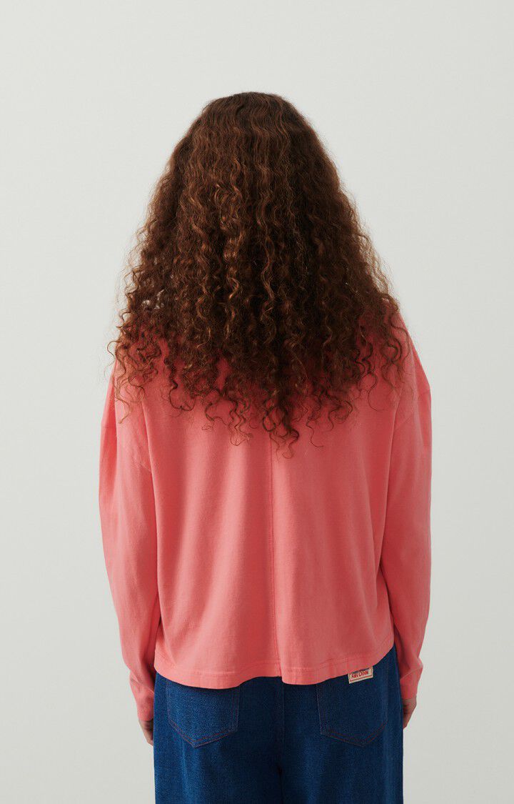 American Vintage T-shirt Femme Vupaville - CORAIL 53 Manches Longues Rose - E24
