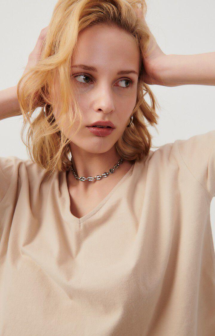 American Vintage T-shirt Femme Vupaville - DUNE 53 Manches Longues Beige - E24