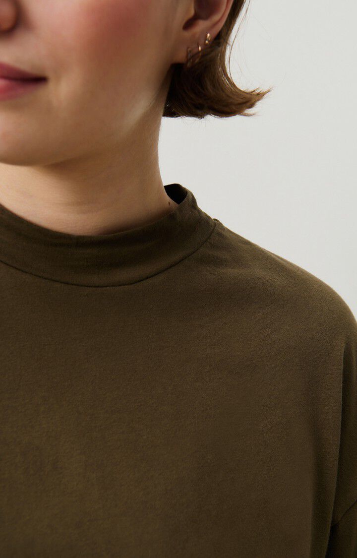 American Vintage T-shirt Femme Vupaville - LENTILLE 55 Manches Longues Vert - H24