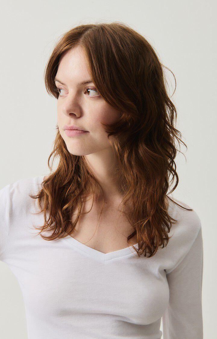 American Vintage T-shirt Femme Xoubow - BLANC 74 Manches Longues Blanc - H24