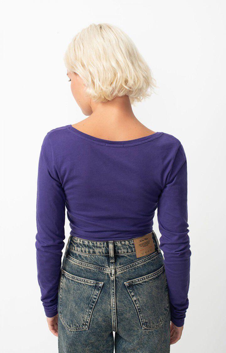 American Vintage T-shirt Femme Xoubow - GALACTIQUE 74 Manches Longues Violet - H24