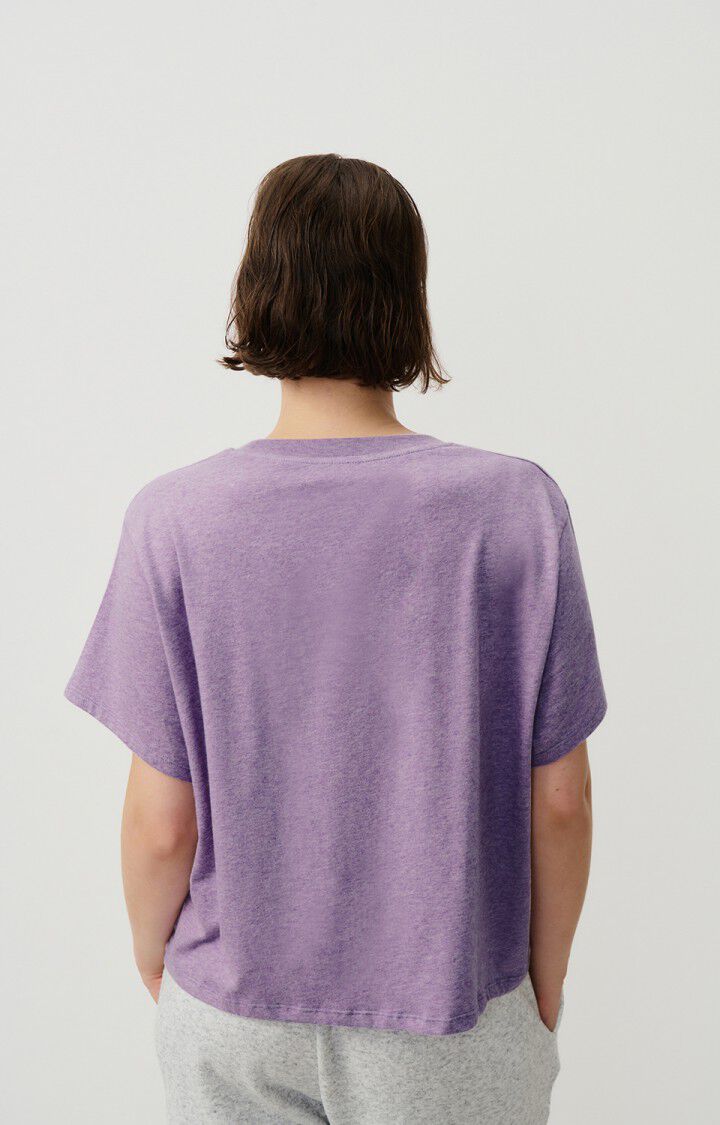 American Vintage T-shirt Femme Ypawood - AMETHYSTE CHINE 18 Manches Courtes Violet - H24