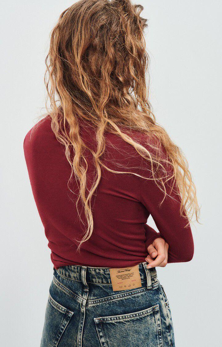 American Vintage T-shirt Femme Ypawood - BAIE CHINE 63 Manches Longues Rouge - H24