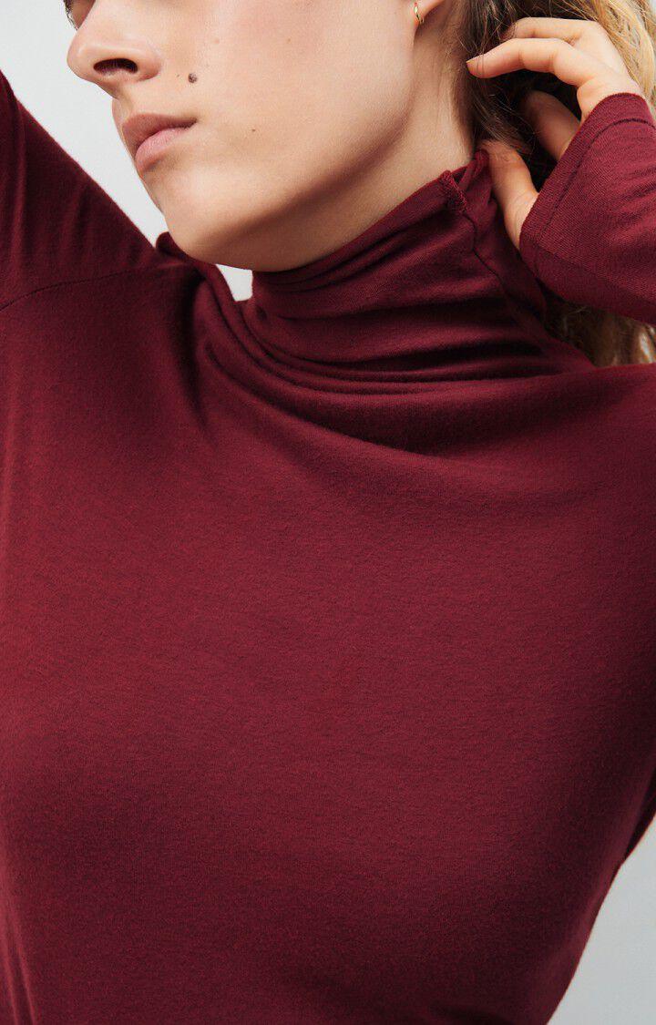 American Vintage T-shirt Femme Ypawood - BAIE CHINE 63 Manches Longues Rouge - H24