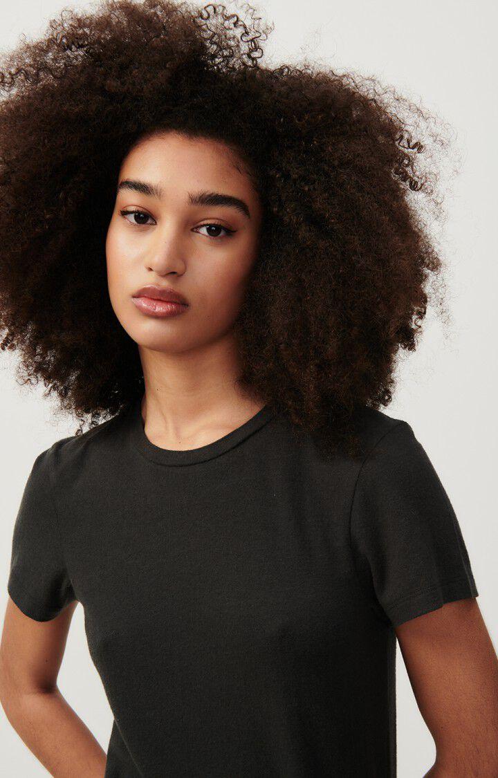 American Vintage T-shirt Femme Ypawood - CARBONE CHINE 16 Manches Courtes Noir - E25