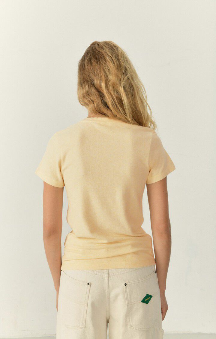 American Vintage T-shirt Femme Ypawood - GINGEMBRE CHINE Manches Courtes Beige - H22B