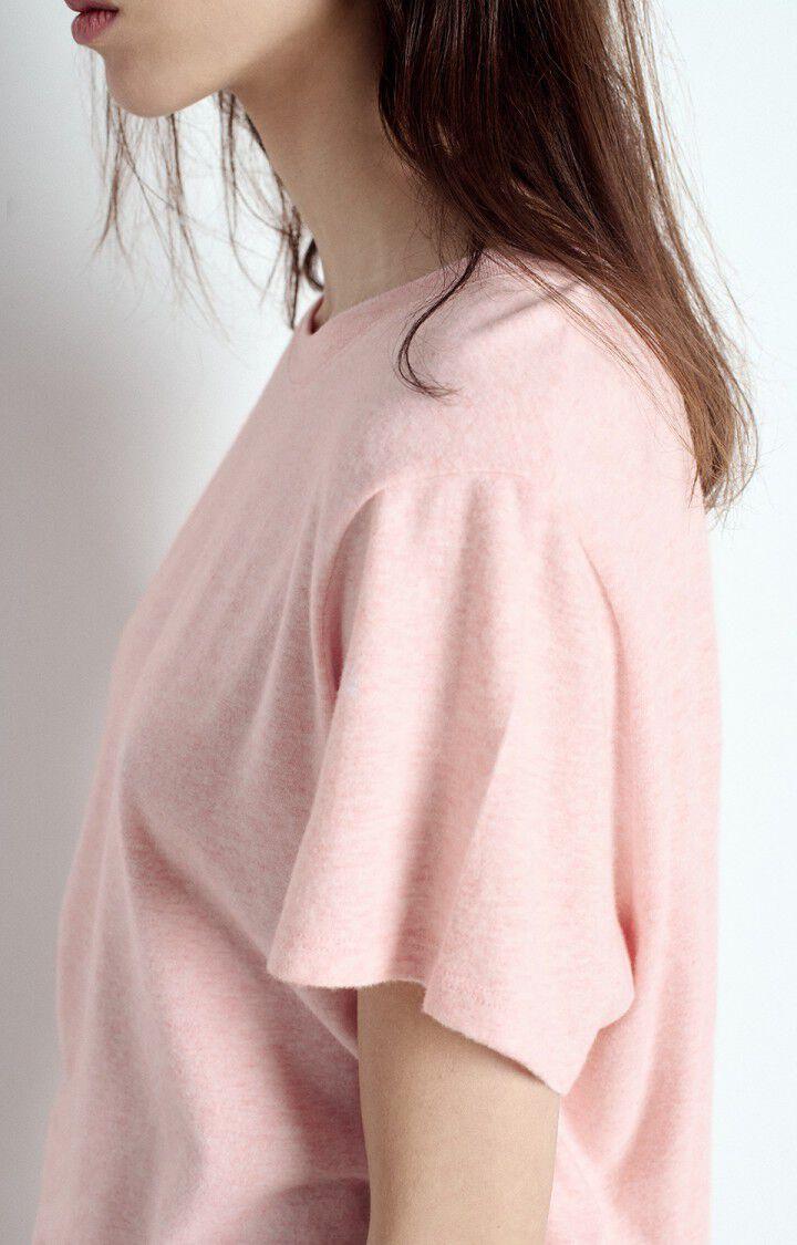 American Vintage T-shirt Femme Ypawood - GLACAGE CHINE 18 Manches Courtes Rose - E25